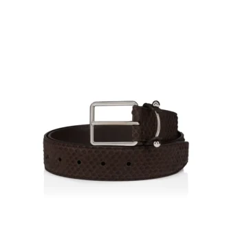 Chambeliss – Curelă – Piele de piton nubuc – Cafa