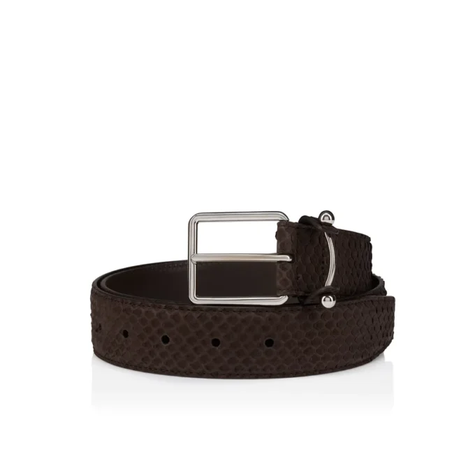 Chambeliss – Curelă – Piele de piton nubuc – Cafa