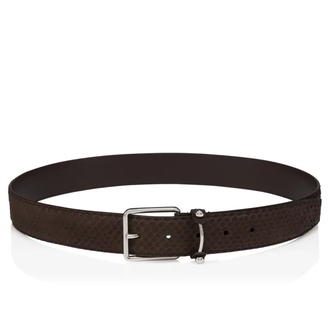 Chambeliss – Curelă – Piele de piton nubuc – Cafa