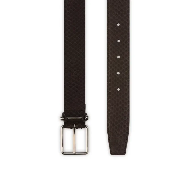 Chambeliss – Curelă – Piele de piton nubuc – Cafa