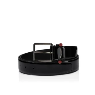 Chambeliss – Curelă – Piele de vițel lăcuită și strasuri – Negru