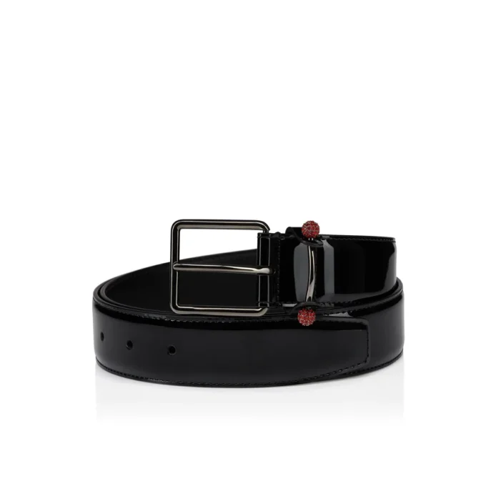Chambeliss – Curelă – Piele de vițel lăcuită și strasuri – Negru Chambeliss – Curelă – Piele de vițel lăcuită și strasuri – Negru