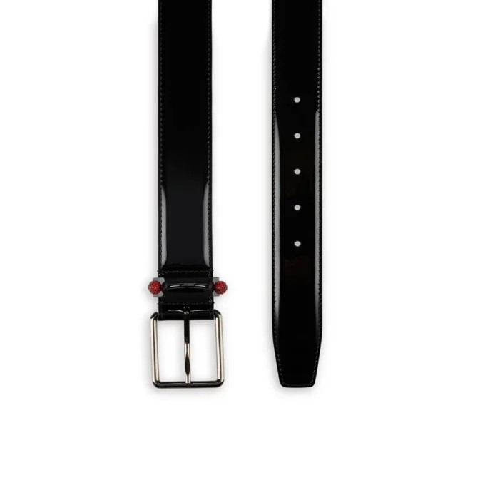 Chambeliss – Curelă – Piele de vițel lăcuită și strasuri – Negru Chambeliss – Curelă – Piele de vițel lăcuită și strasuri – Negru