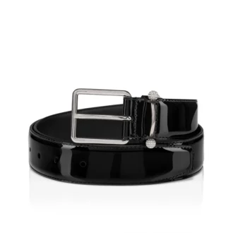 Chambeliss – Curele – Piele lăcuită și strasuri de noapte – Negru