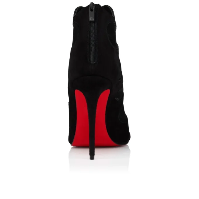 Circus Max – Cizme joase de 100 mm – Piele de vițel velur, plasă și piele de ied – Negru – Femei Circus Max – Cizme joase de 100 mm – Piele de vițel velur, plasă și piele de ied – Negru – Femei