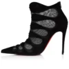 Circus Max – Cizme joase de 100 mm – Piele de vițel velur, plasă și piele de ied – Negru – Femei Circus Max – Cizme joase de 100 mm – Piele de vițel velur, plasă și piele de ied – Negru – Femei