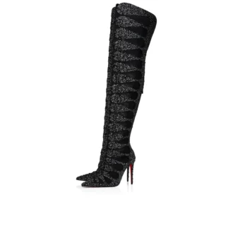 Circus Max Perla Botta Alta – Cizme până la coapsă de 100 mm – Piele de piele de căprioară, plasă și strasuri – Negru – Femei Christian Louboutin Statele Unite Circus Max Perla Botta Alta – Cizme până la coapsă de 100 mm – Piele de piele de căprioară, plasă și strasuri – Negru – Femei Christian Louboutin Statele Unite