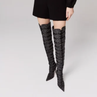 Circus Max Perla Botta Alta – Cizme până la coapsă de 100 mm – Piele de piele de căprioară, plasă și strasuri – Negru – Femei Christian Louboutin Statele Unite Circus Max Perla Botta Alta – Cizme până la coapsă de 100 mm – Piele de piele de căprioară, plasă și strasuri – Negru – Femei Christian Louboutin Statele Unite