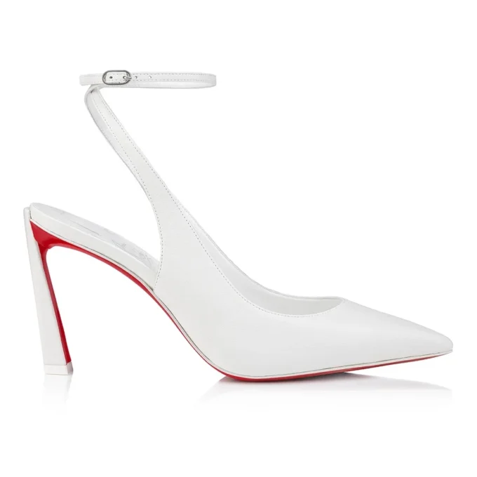 Condora Strap – Pantofi cu baretă de 85 mm – Piele Nappa – Bianco – Femei