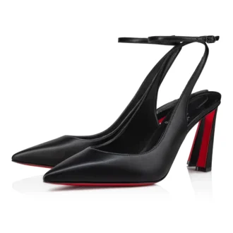 Condora Strap – Pantofi cu toc înalt de 85 mm și curele – Piele Nappa – Negru – Femei