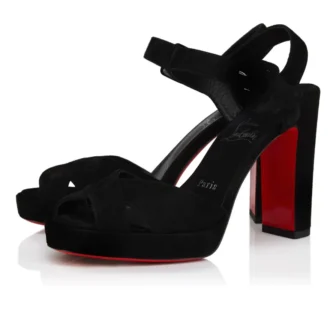Cora – Sandale de 100 mm – Piele de vițel velur – Negru – Femei Cora – Sandale de 100 mm – Piele de vițel velur – Negru – Femei