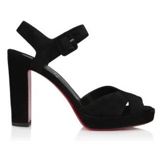 Cora – Sandale de 100 mm – Piele de vițel velur – Negru – Femei Cora – Sandale de 100 mm – Piele de vițel velur – Negru – Femei