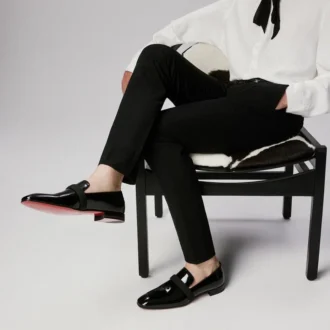 Dandydeco – Mocasini – Piele de vițel lăcuită – Negru – Bărbați