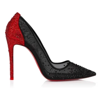 Degrastrass Red Carpet – Pantofi cu toc de 100 mm – Plasă – Negru – Femei
