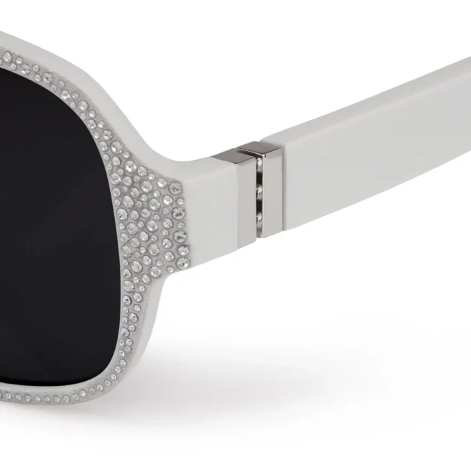 Diamond Roller Lb0032 – Ochelari de soare – Acetat – Alb fumuriu
