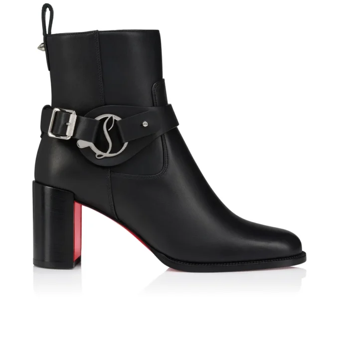 Dianouchette – Cizme joase de 70 mm – Piele de vițel – Negru – Femei