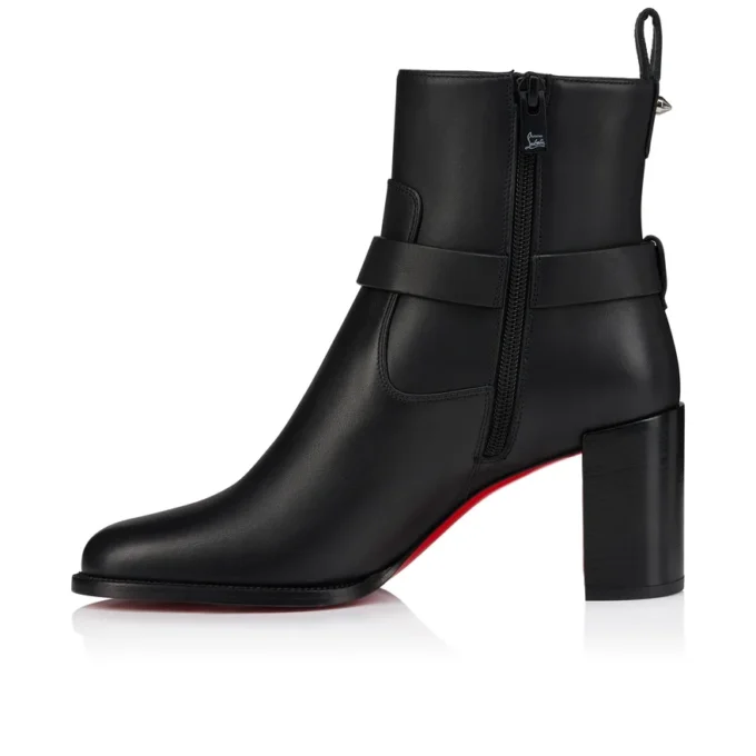 Dianouchette – Cizme joase de 70 mm – Piele de vițel – Negru – Femei