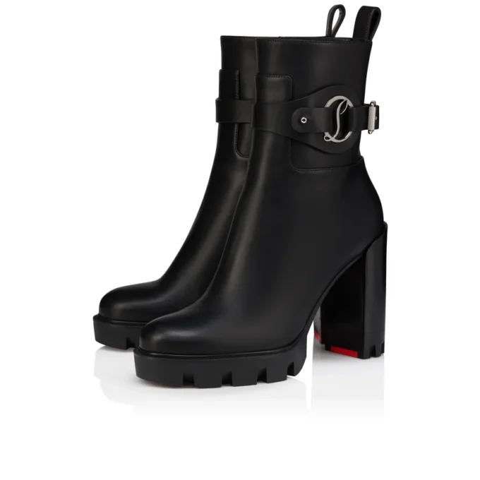 Dianouchette Lug – Cizme de 100 mm – Piele de vițel cerată – Negru – Femei