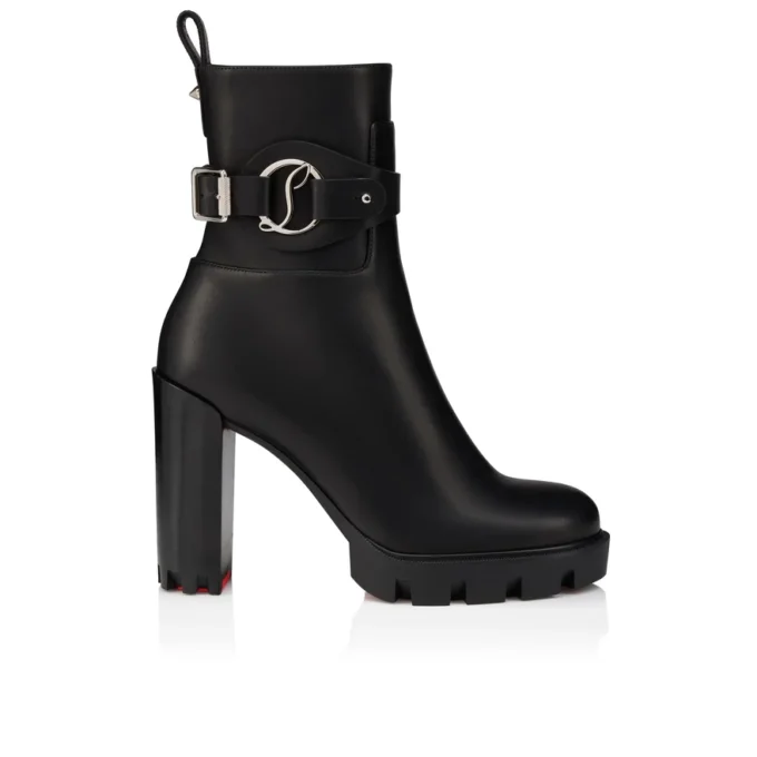 Dianouchette Lug – Cizme de 100 mm – Piele de vițel cerată – Negru – Femei