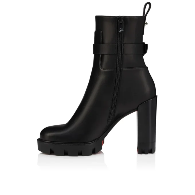 Dianouchette Lug – Cizme de 100 mm – Piele de vițel cerată – Negru – Femei
