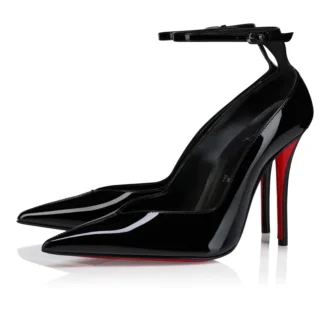 Erozee – Pantofi cu barete de 100 mm – Piele de vițel lăcuită – Negru – Femei