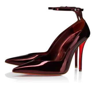 Erozee – Pantofi cu toc de 100 mm și curele – Piele de vițel laminată – Palio – Femei