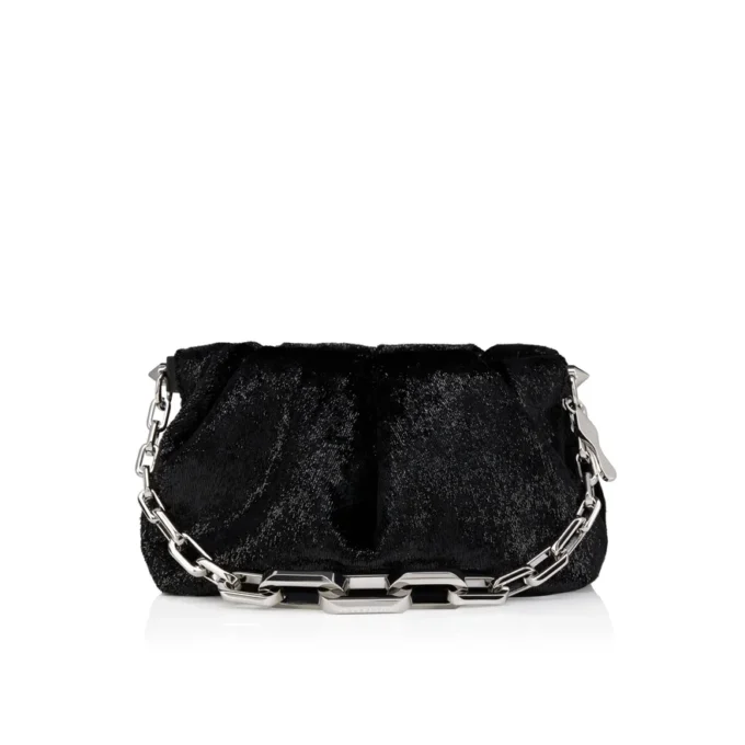 Eva Small – Geantă de umăr – Catifea – Negru