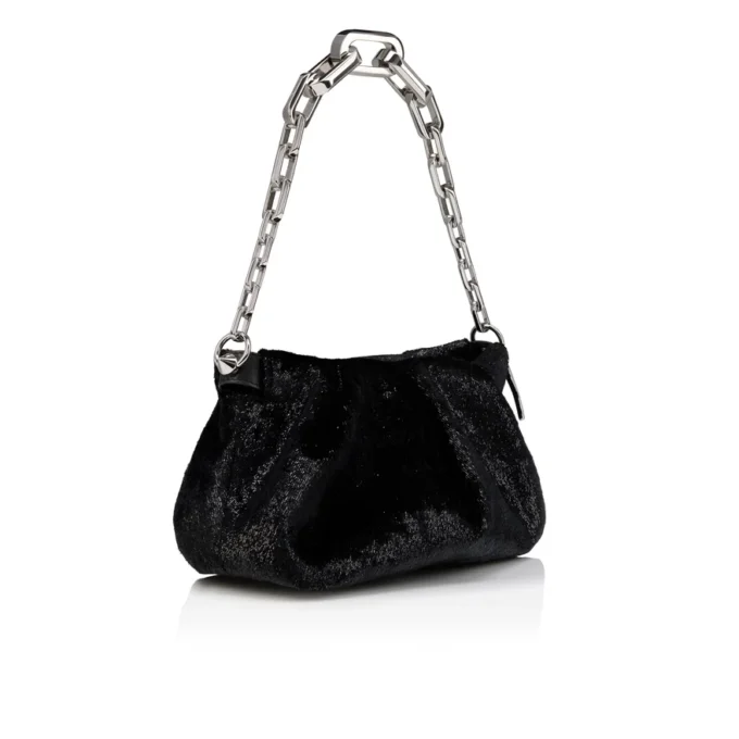 Eva Small – Geantă de umăr – Catifea – Negru