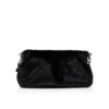 Eva Small – Geantă de umăr – Catifea – Negru
