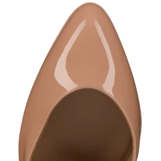 Fannylove Alta – Pantofi cu toc de 120 mm – Piele de vițel lăcuită – Blush – Femei