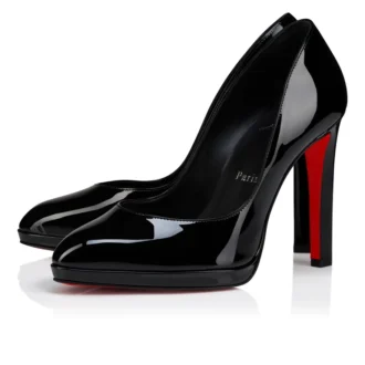 Fannylove Alta – Pantofi cu toc de 120 mm – Piele de vițel lăcuită – Negru – Femei