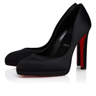 Fannylove Alta – Pantofi cu toc de 120 mm – Satin creponat – Negru – Femei