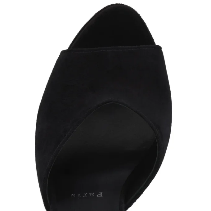 Farfa Luna – Sandale cu bretele de 120 mm – Catifea – Negru – Femei