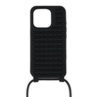 Funky – Husă pentru telefon – Cauciuc și piele de vițel – Negru
