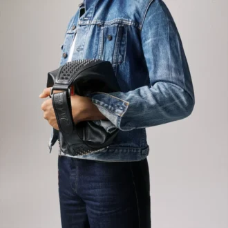 Funky – Pungă – Piele de vițel și ținte – Negru