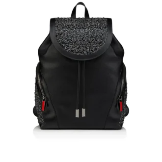 Funky – Rucsac – Piele de vițel granulată, strasuri și ținte – Negru