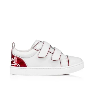 Funnyto Scratch – Sneakers – Piele de vițel și piele de vițel lăcuită Psychic – Bianco – Copii
