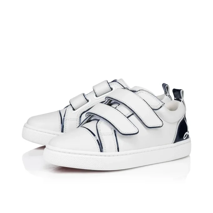 Funnyto Scratch – Sneakers – Piele de vițel lăcuită – Bianco – Copii