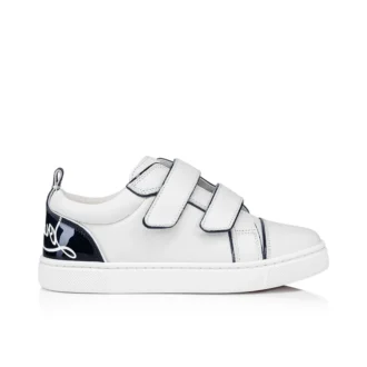 Funnyto Scratch – Sneakers – Piele de vițel lăcuită – Bianco – Copii