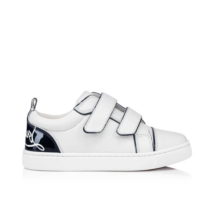 Funnyto Scratch – Sneakers – Piele de vițel lăcuită – Bianco – Copii