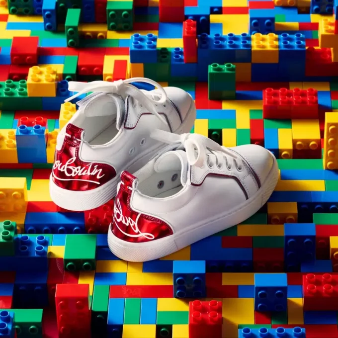 Funnyto – Sneakers cu talpă joasă – Piele de vițel – Loubi – Copii Funnyto – Sneakers cu talpă joasă – Piele de vițel – Loubi – Copii
