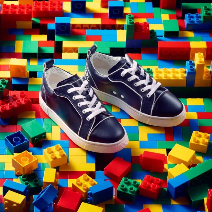 Funnyto – Sneakers – Piele de vițel – Bleumarin – Copii