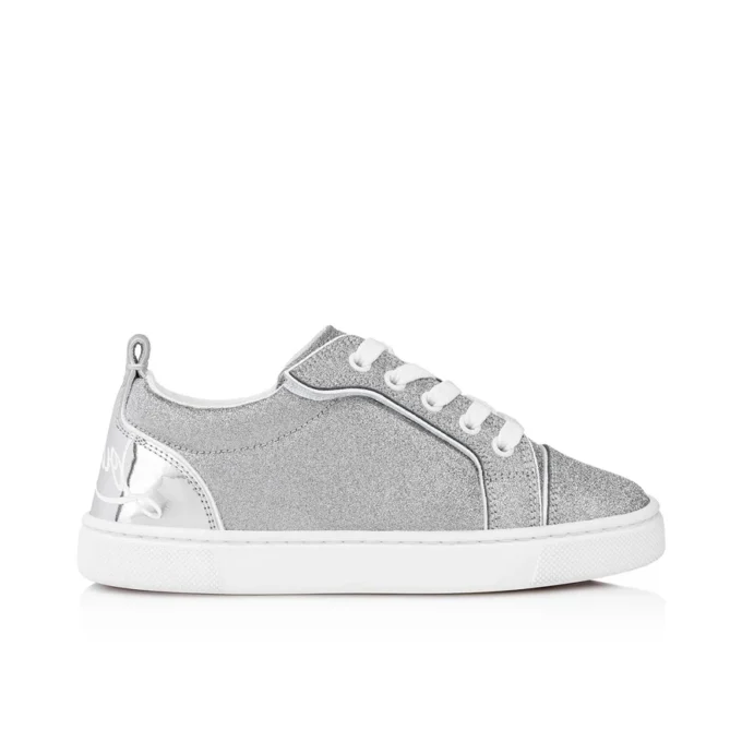 Funnyto – Sneakers – Piele de vițel cu sclipici – Argintiu – Copii Funnyto – Sneakers – Piele de vițel cu sclipici – Argintiu – Copii