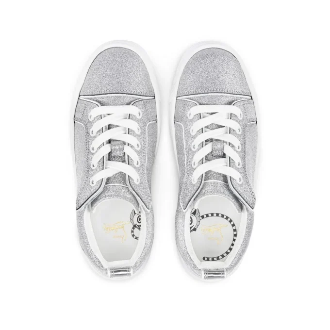 Funnyto – Sneakers – Piele de vițel cu sclipici – Argintiu – Copii Funnyto – Sneakers – Piele de vițel cu sclipici – Argintiu – Copii