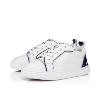 Funnyto – Sneakers – Piele de vițel și piele de vițel lăcuită – Bianco – Copii