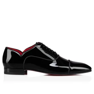Greggy Chick – Pantofi cu șireturi – Piele de vițel lăcuită – Negru – Bărbați