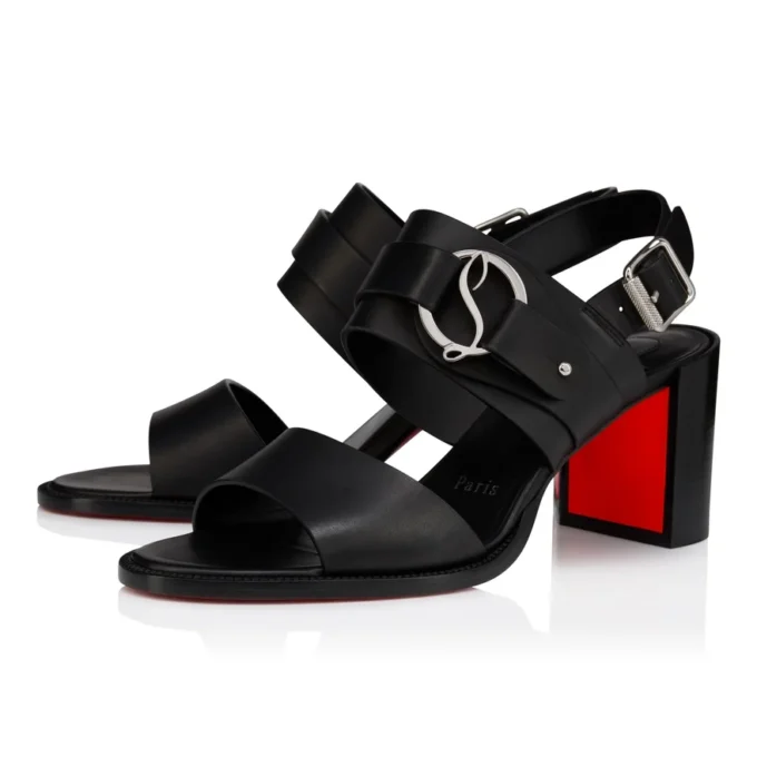 Her in Roma – Sandale de 70 mm – Piele de vițel cerată – Negru – Femei