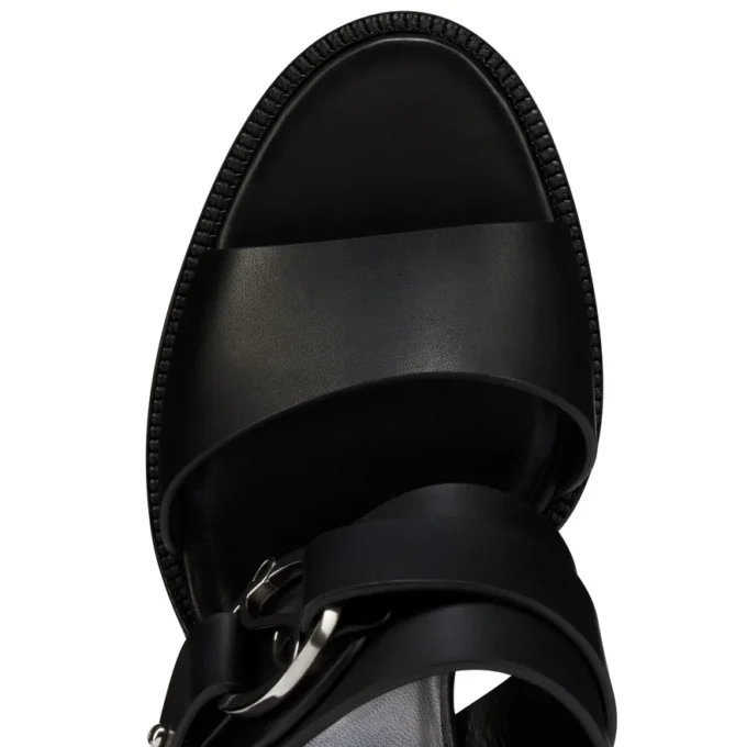 Her in Roma – Sandale de 70 mm – Piele de vițel cerată – Negru – Femei