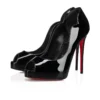 Hot Chick Alta – Pantofi cu vârf deschis de 120 mm – Piele de vițel lăcuită – Negru – Femei