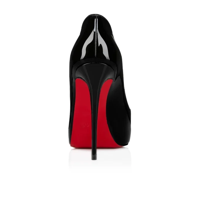 Hot Chick Alta – Pantofi cu vârf deschis de 120 mm – Piele de vițel lăcuită – Negru – Femei